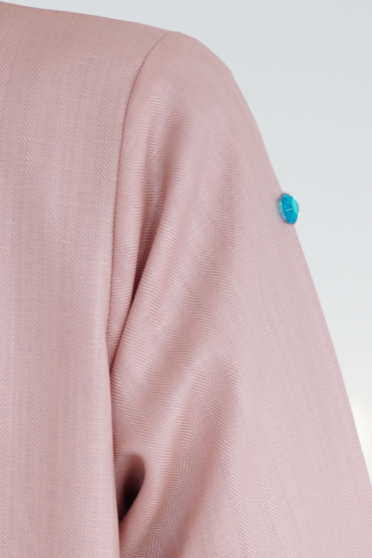 Whimsy Pink abaya sleeve fabric detail